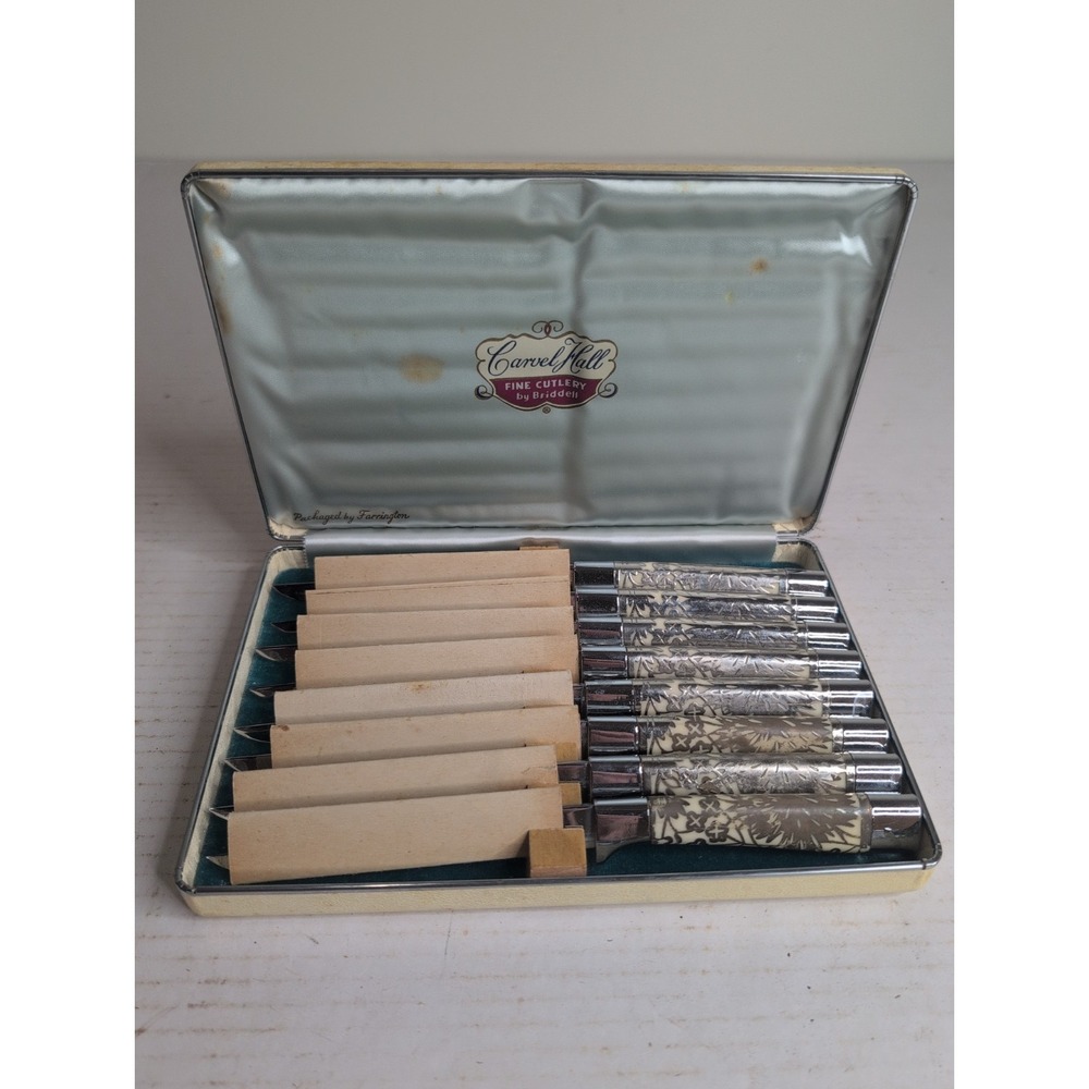 Vintage Carvel Hall Fine Cutlery by Briddell Steak Knife Set of 8